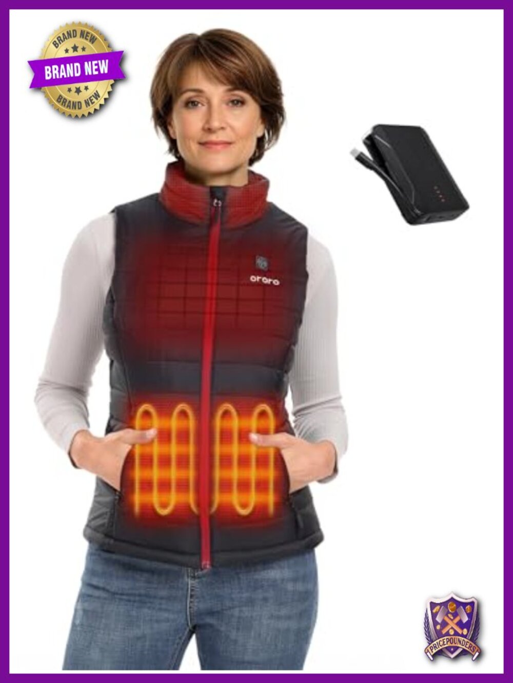 ORORO Women's Lightweight Heated Vest 13.5h Warmth FELLEX Insulated